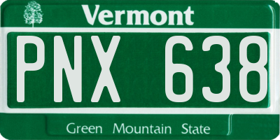 VT license plate PNX638