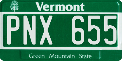VT license plate PNX655