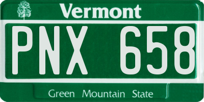 VT license plate PNX658