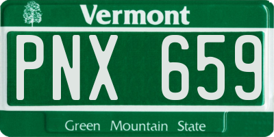 VT license plate PNX659