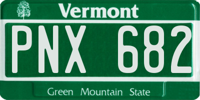 VT license plate PNX682