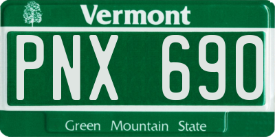 VT license plate PNX690