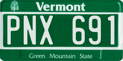 VT license plate PNX691