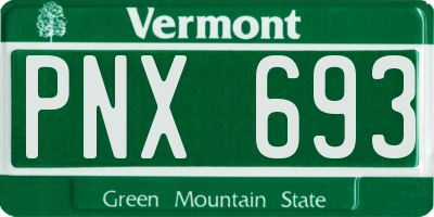 VT license plate PNX693