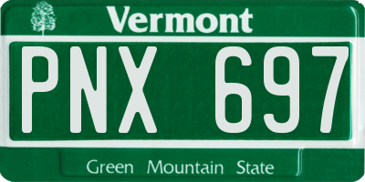 VT license plate PNX697