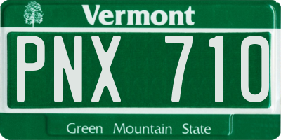 VT license plate PNX710