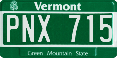 VT license plate PNX715