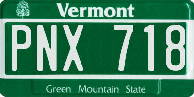 VT license plate PNX718