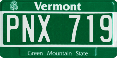 VT license plate PNX719