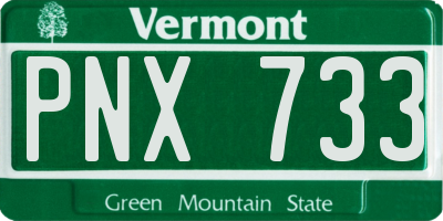 VT license plate PNX733