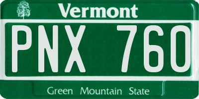 VT license plate PNX760