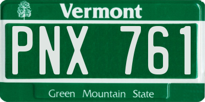 VT license plate PNX761