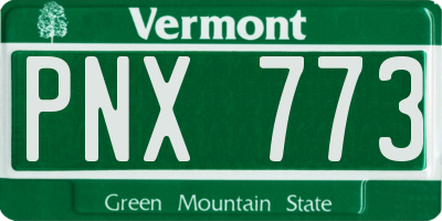 VT license plate PNX773