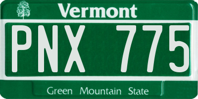 VT license plate PNX775