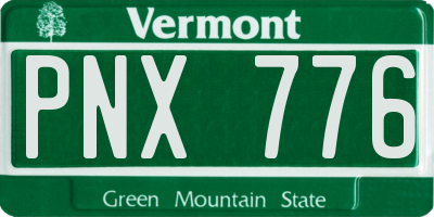 VT license plate PNX776