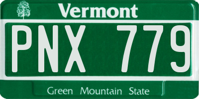 VT license plate PNX779