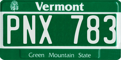 VT license plate PNX783