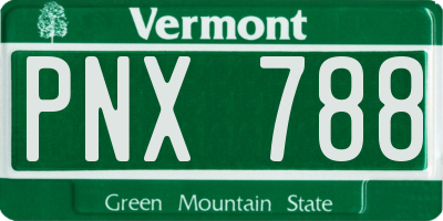VT license plate PNX788