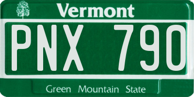 VT license plate PNX790