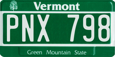 VT license plate PNX798