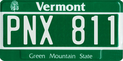 VT license plate PNX811