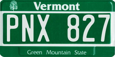 VT license plate PNX827