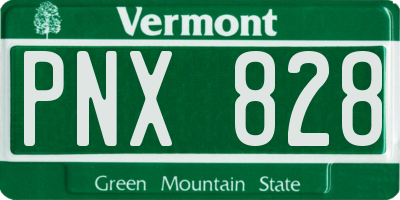 VT license plate PNX828