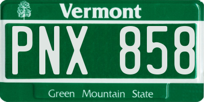 VT license plate PNX858
