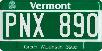 VT license plate PNX890