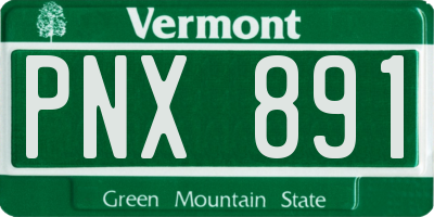VT license plate PNX891