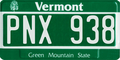 VT license plate PNX938