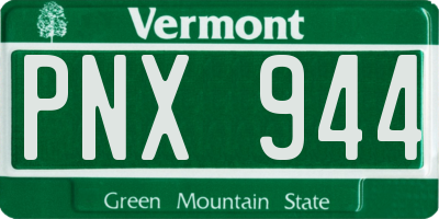 VT license plate PNX944