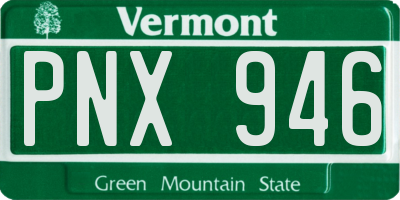 VT license plate PNX946