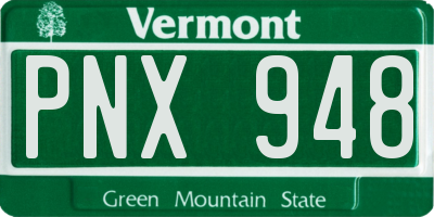 VT license plate PNX948