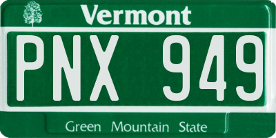 VT license plate PNX949