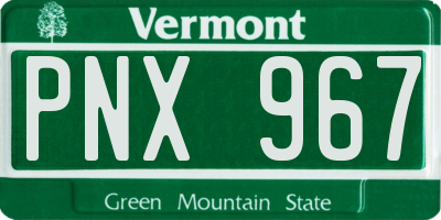 VT license plate PNX967