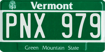 VT license plate PNX979