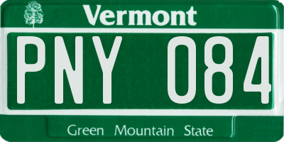 VT license plate PNY084