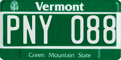 VT license plate PNY088