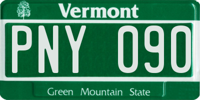 VT license plate PNY090