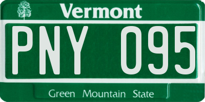 VT license plate PNY095
