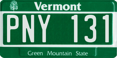 VT license plate PNY131