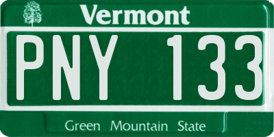 VT license plate PNY133
