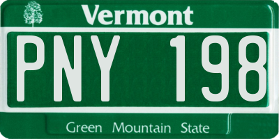 VT license plate PNY198