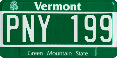 VT license plate PNY199