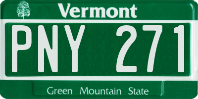 VT license plate PNY271