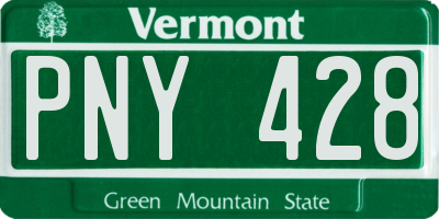 VT license plate PNY428