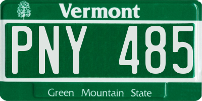 VT license plate PNY485