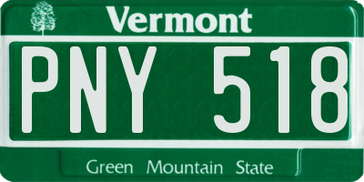 VT license plate PNY518