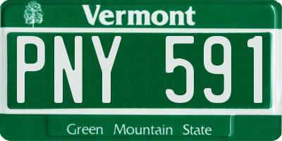 VT license plate PNY591